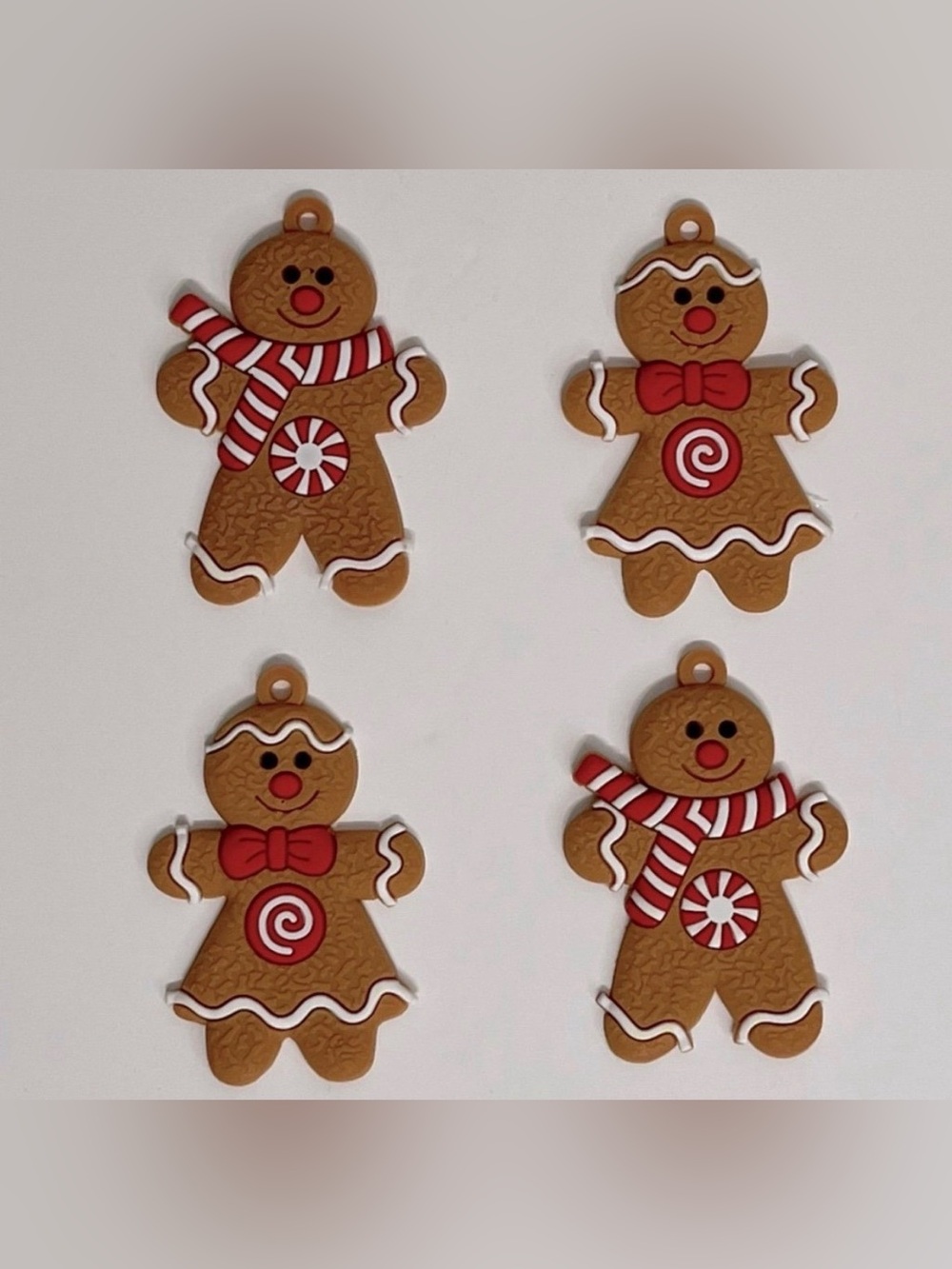 NEW Set of 4 Gingerbread Cookie Christmas Ornaments